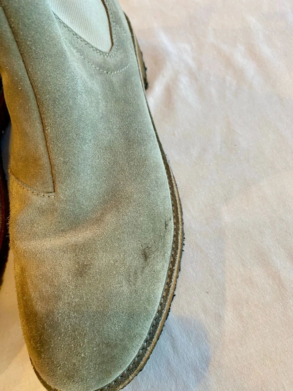 Suede Pull-On Ankle Hight Chelsea Boots in Gray - Picture 7 of 8